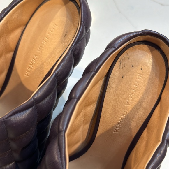 Bottega Veneta Quilted Mules in Brown and Gold - Picture 4 of 6